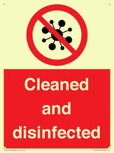 Cleaned and disinfected